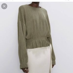 Zara Peplum Long Sleeve Top